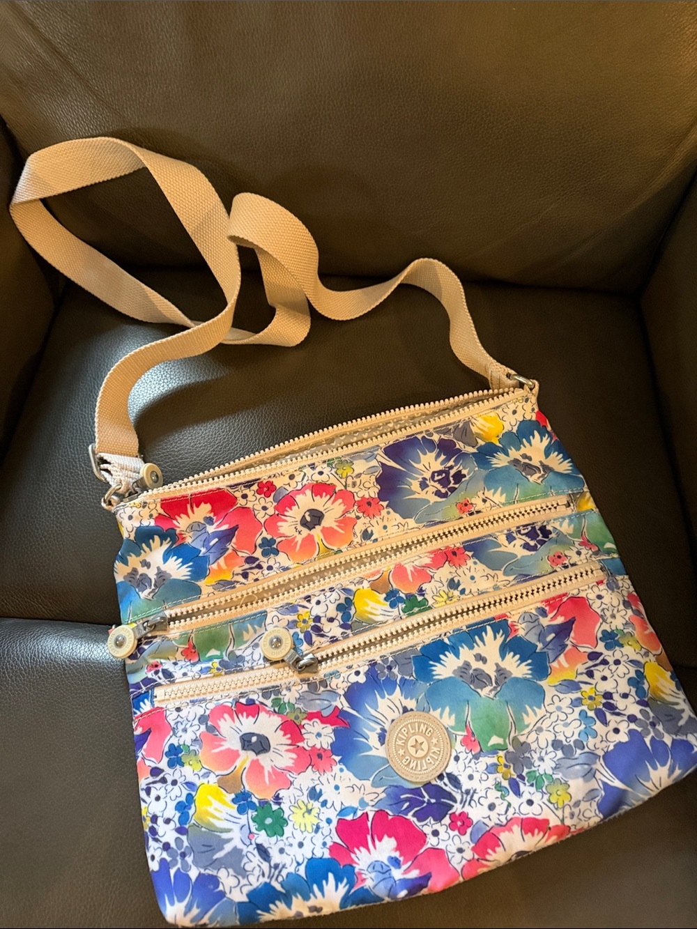 Kipling Floral Crossbody Bag in Multicolor
